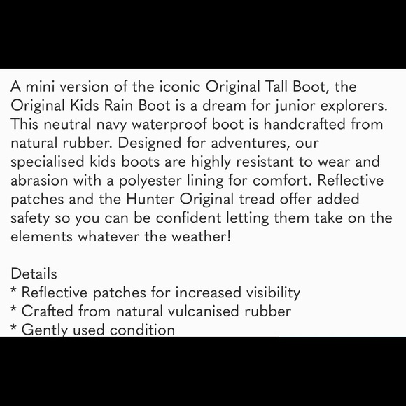 Hunter Original Navy Blue Rain Boots - Picture 2 of 6